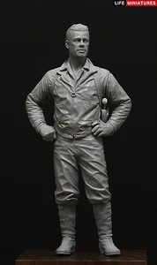Kit de figuras sin pintar Life Miniatures US Tank Commander Segunda Guerra Mundial 120 mm 1/16 - Imagen 1 de 12