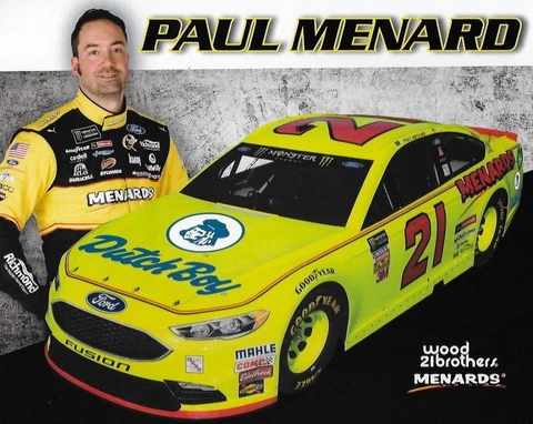 2018 PAUL MENARD "DUTCH BOY MENARD" #21 NASCAR MONSTER ENERGY HERO CARD POSTCARD Cover