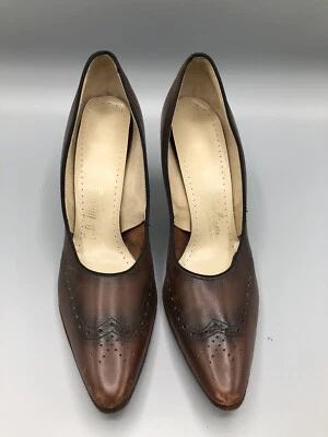 Vintage Naturalizer Brown Leather Pumps 8AA Soft Illusion Beautiful Fit Heels - Image 1 of 4