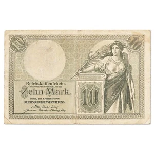 Allemagne - billet 10 mark 1906 - Reichskassenschein - TB+ - P.9b - Foto 1 di 2
