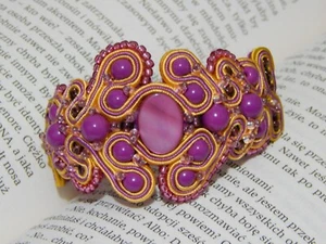Soutache Armband mit Perlmutt - Bild 1 von 6