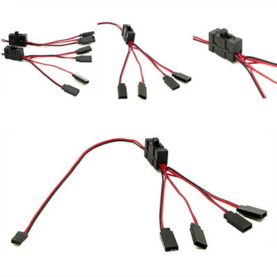 4-way LED Light On/off Controller Switch Y Cable for 1/10 Trx-4 SCX10 RC Crawler - Image 1 of 4