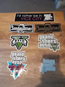 Rare Official GTA Grand Theft Auto Rockstar Promo Stickers Bundle - Picture 1 of 5