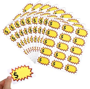 20 Sheets of Sticker Labels, Price Panels, Price Tags - Bild 1 von 9