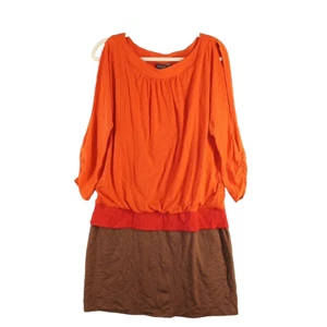 MUSE Office Color block Dress Size 12 Women Knit Pullover Casual - Picture 1 of 12
