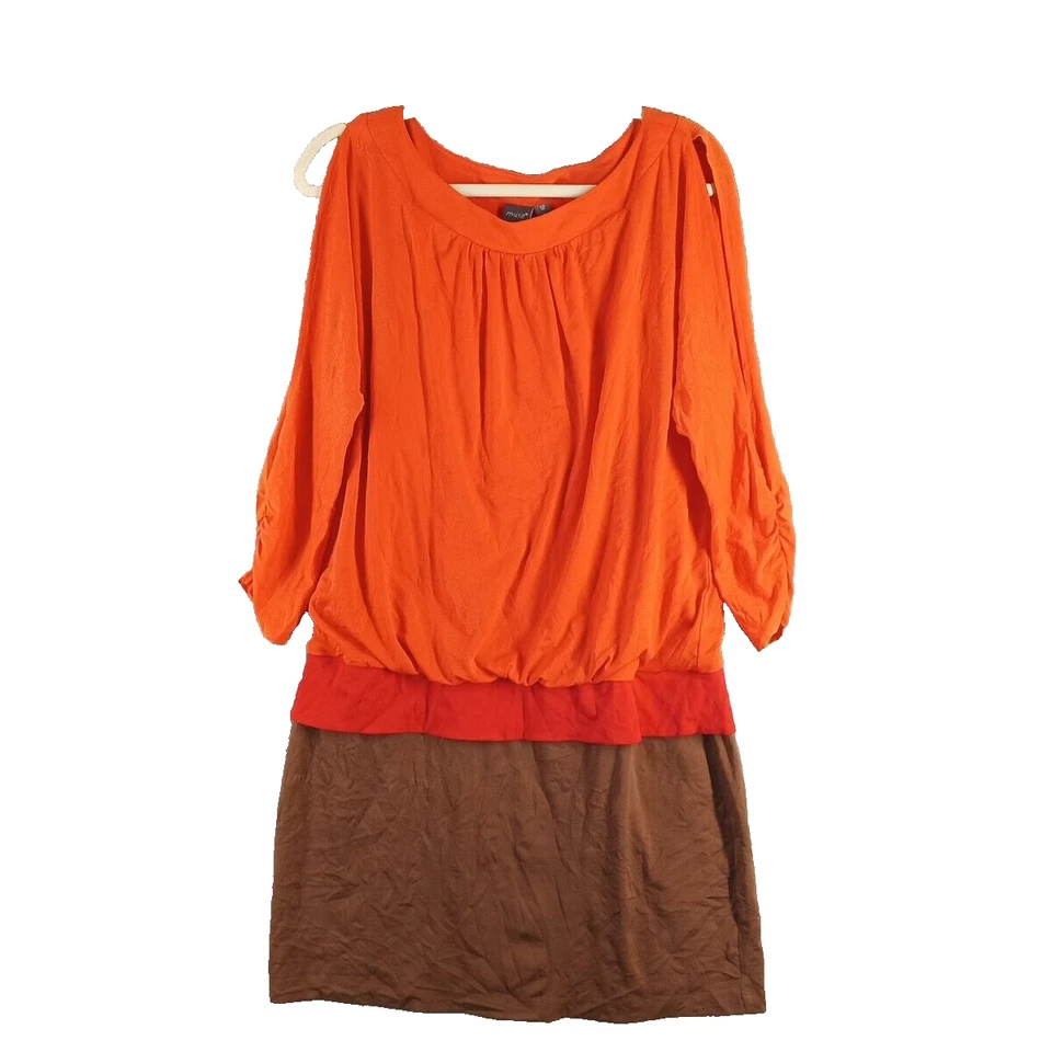 MUSE Office Color block Dress Size 12 Women Knit Pullover Casual - Image 1 of 4