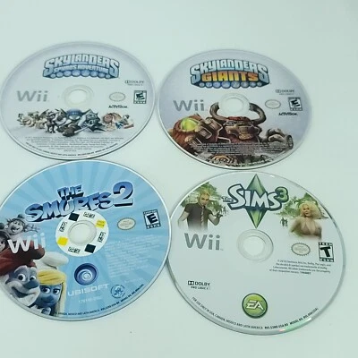Nintendo Wii Games Lot of 4 Bundle Skylanders Spyro Smurfs 2 Sims 3 - Image 1 of 4
