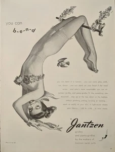 1949 Vintage Jantzen girdles print ad, unique sexy art, post World War II - Picture 1 of 1