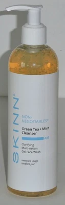 Té verde no negociable SKINN + limpiador facial AM como nuevo 12 oz nuevo Foto 1 de 2