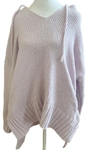 Aerie Damenpullover klein helllavendel V-Ausschnitt Kapuze neu mit Etikett - Bild 1 von 5