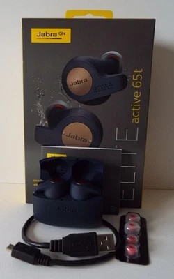 Jabra GN Elite Active 65T Wireless Earbuds Copper Blue - Tested & Complete w/Box - Image 1 of 4