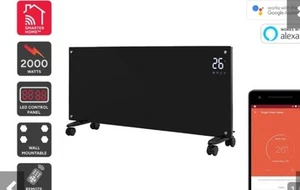 Kogan SmarterHome™ 2000W Premium Glass Panel Heater (Black), Heaters, Heating - Picture 1 of 1
