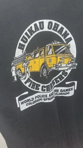 Vintage World Police And Fire Games Feuerwehrmann Einzelnaht Haikau Hawaii XXXL - Bild 1 von 7