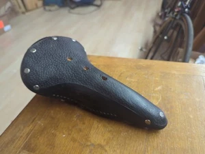 NOS Vintage Brooks B5N Leather Bicycle Saddle - Black - Great Condition! - Picture 1 of 6