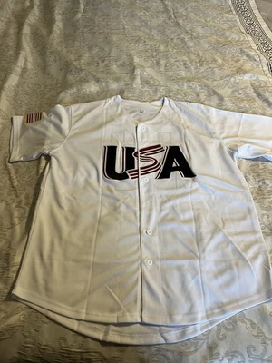 Camiseta de béisbol de Estados Unidos Aaron Judge #99 talla grande color blanco Foto 1 de 2