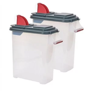 2-Pack Multi-Purpose Storage Bins – 40lb Airtight Dispensers for Pellets, Grains - Picture 1 of 5