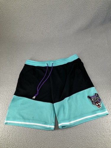 Puma pantaloncino uomo 2XL nero blu grafica pantera rete coulisse palestra atletica