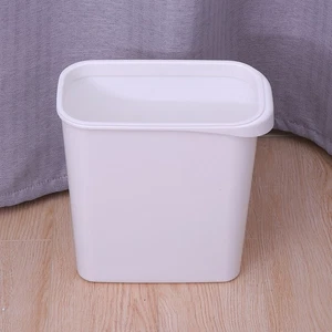White Garbage Can Bathroom Wastebasket with Lid Decorative Trash - Picture 1 of 11
