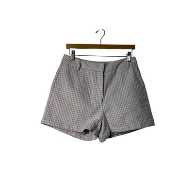 Fore Brand Size Large Violet And Cream Colored Plaid Shorts — 第 1/4 张图片
