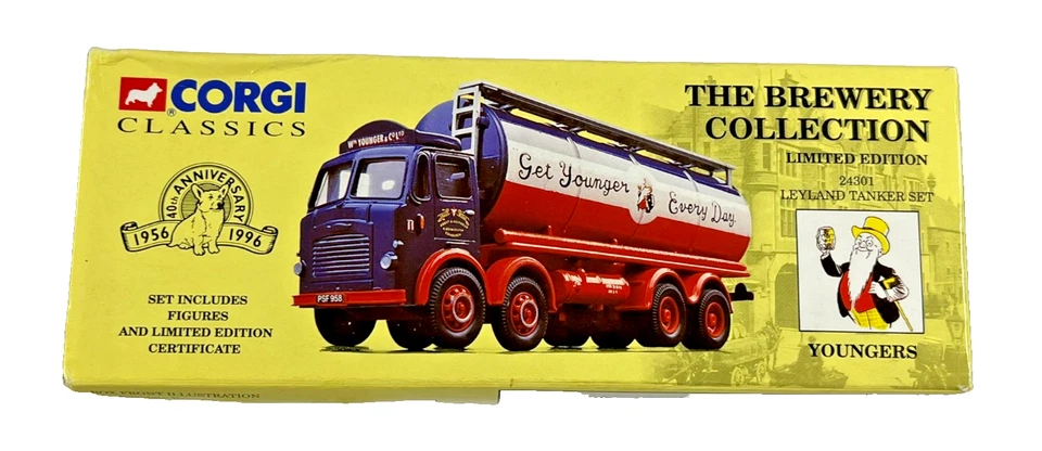 Corgi Classics 24301 Leyland Tankers Set Youngers Livery New Boxed Ex Shop Stock - Image 1 of 1