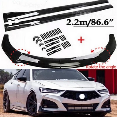 Front Bumper Lip Chin Spoiler Body Kit Splitter Side Skirt FITS ACURA TLX SEDAN Foto 1 de 4