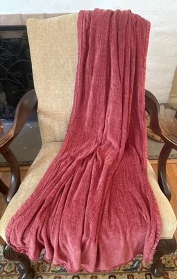 Bella Notte Large Velvet Burgundy/Wine Throw Blanket 48”x80” - Image 1 of 4