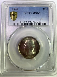 1932 P Washington Quarter 25c PCGS MS63 - Picture 1 of 4