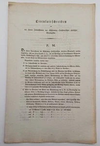 XX2684/ Circulairschreiben Kiel Brandgilde 27.8.1830 - Bild 1 von 2