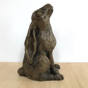 Moongazing Hare Sculpture Cold Cast Bronze Resin by John Rattenbury 19cm - Picture 1 of 9