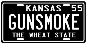 Gunsmoke TV Show 1955 Debug Kansas plaque d'immatriculation
