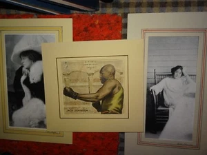 Jack Johnson litografia colorata fine art e stampe di sua moglie e fidanzato - Foto 1 di 8
