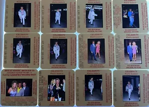 LOT-(12) 90s Rod Stewart Celebrity Photo Agency SLIDE LAX/Rachel/Brendan Fraser - Picture 1 of 1