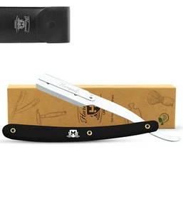 Durable Cut Throat Razor, Shavette, Plastic Handle, Barber Straight Razor, Black - Picture 1 of 8