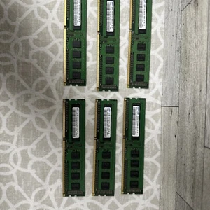 Lot Of 6 SAMSUNG 1GB 1RX8 PC3-8500U-07-00-A0 M378B2873DZ1-CF8 DESKTOP MEMORY RAM - Picture 1 of 2