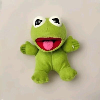 Juguete de peluche de colección Baby Kermit coleccionable Jim Henson Muppets Stuffed Frog 1987 Foto 1 de 4
