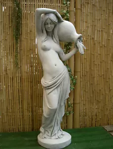 WASSERSPEIER FRAU mit KRUG NEU FROSTFEST SKULPTUR STEINGUSS STEINFIGUR PO-10 - Bild 1 von 3