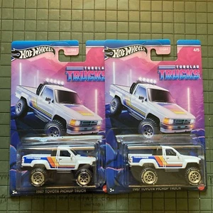 LOT of 2 - 2024 HOT WHEELS Tubular Trucks - 1987 Toyota Pickup - WM Exclusive - Picture 1 of 3