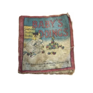 Baby’s Friends Saalfields Muslin Books Antique Vtg Cloth 1904 Saalfield Children - Picture 1 of 7