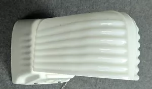 PASS & SEYMOUR Porcelain Art Deco, White Over-sink Sconce & Shade rewired - Picture 1 of 17