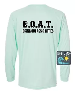 B.O.A.T UPF 50+ UV Long Sleeve Outdoor Sun shirt Tops Quick Dry Lightweight - Picture 1 of 19