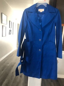 Michael Kors Mantel royalblau mit Gürtel Gabardine Größe PP - Bild 1 von 13