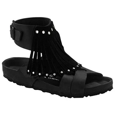 Birkenstock Tunis Gladiator Fringe Exquisite Leather Sandals EU 38 Women 7-7.5 - Image 1 of 4