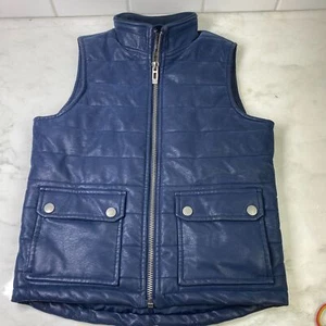 Jordan Craig Legacy Edition boys blue vest, faux leather,  viscose,  Sz 10, - Picture 1 of 12