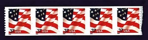 US Scott # 3632 American Flag 2002 Coil Plate Number of 5  - Picture 1 of 1