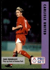Pro Set Football Fixtures 1991-1992 Carlisle United Paul Proudlock #76