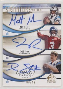 2009 SP Signature Edition Trios /99 Matt Moore Jeff Rowe Drew Stanton Auto