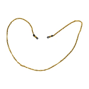 Vintage Brillen Kette Brillenhalter Goldfarben Modeschmuck - Bild 1 von 1