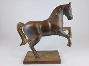 Vintage Brass Horse Bank Property of Wells Fargo Express San Fransisco Divsion. - Picture 1 of 12