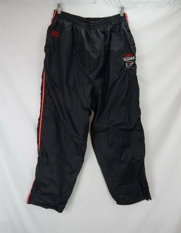 NFL Atlanta Falcons Embroidered Logo Windbreaker Track Pants Black Men's XL Cover