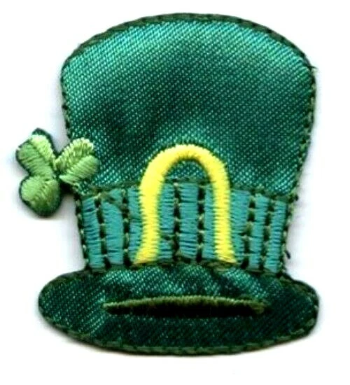 IRON ON PATCH St. Patrick's Day  Hat  1-3/8" X 1-1/2"  - Image 1 of 1